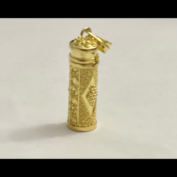 Amazing custom 14k gold vermeil urn cremation jewelry necklace rare unique charm - Picture 8 of 10
